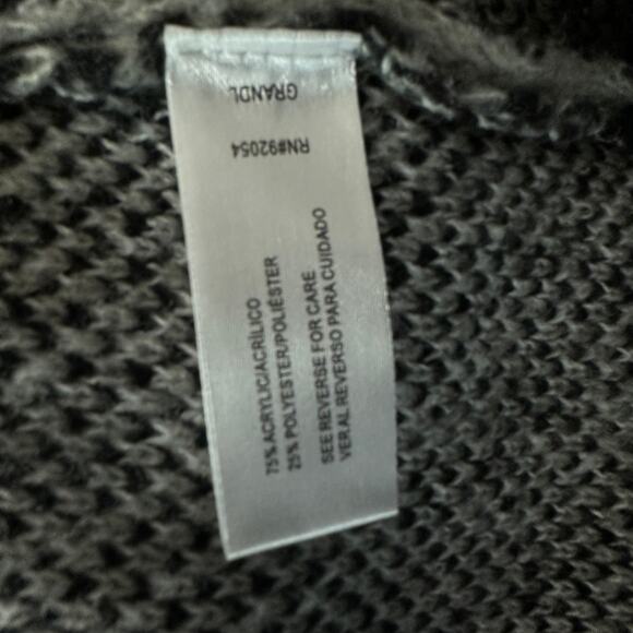 By Design Plaid Shacket Cardigan Sweater XXL Black Gray Oversize Relax Fit Ava - Picture 6 of 6